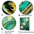 thumbnail image 3 of Designart "Jazzed Jade Trombone Tribute III" Music Wall Art Prints, 3 of 7
