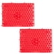 thumbnail image 1 of EeaseMX 2 almohadillas de masaje de pies, alfombrilla de masaje reflexológico, placa de presión para los dedos, almohadilla de masaje, alfombrilla de relajación de acupresión (roja), 1 of 7