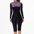 thumbnail image 2 of Full Body Wetsuit for Women Long Sleeve Front Zipper Diving Suit UPF 50+ Sun Protection Stretching Fabric for Snorkeling and Surfing, 2 of 6