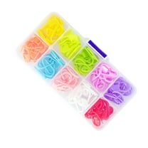 Plastic Knitting Needle Clips with Locking Stitch Markers for DIY Use Multi Color 1 Box