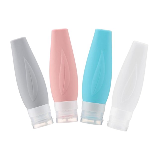 Juego de 4 de viaje recargables para líquidos de lavado corporal, loción cosmética 90ml Zulema Botella de viaje