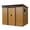 Coffee, variant on CarButler 8x6ft Metal Outdoor Storage Shed with Transparent Plate and Lockable Sliding Doors for Garden Backyard Patio Lawn Gray