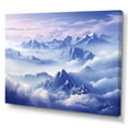 thumbnail image 2 of Designart "Harmonious Blue Peaks Of The Mountain I" Landscape Mountains Wall Art Living Room, 2 of 7