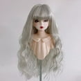 thumbnail image 4 of Peluca De Muñeca Articulada Con Bola, Rizado, Suave, Resistente Al Calor, Recortable, Tacto Suave, Peluca De Muñeca 1/6 Con Flequillo, Peluca Rizada Para Vestir Muñecas, 4 of 7