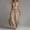 Khaki, variant on Women's 2 Piece Boho Outfits Halter V Neck Smocked Crop Top & High Waist Flowy Pants Set Trendy Lightweight Clothes Casual Summer Beach Vacation, Khaki M