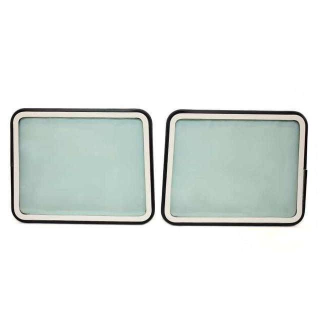 Parker Boat Window Set 234005 234006 White Aluminum 27 x 22 Inch