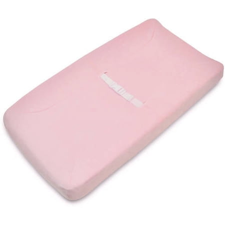 American Baby Company Heavenly Soft Chenille Fitted Contoured Changing Pad Cover, Pink, for Girls