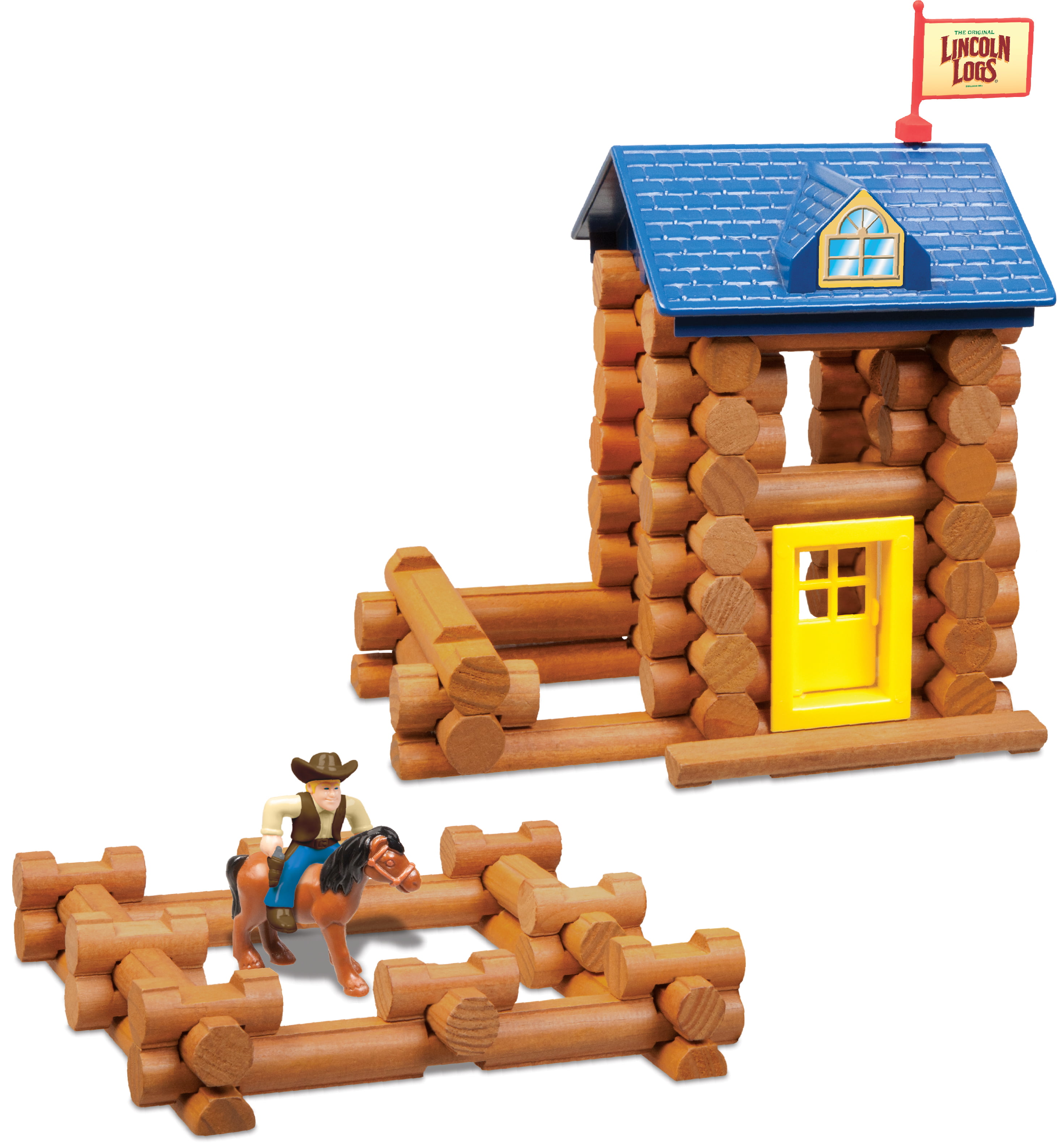 Lincoln Logs LIGHT GREY HORSE Replacement Farm Western Frontier Fort Building 