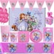 thumbnail image 2 of Decoración para fiesta de cumpleaños con temática de la Princesa Sofía de Disney, juego de vajilla de dibujos animados para fiesta de baby shower de niña, decoración con globos, suministros para event, 2 of 5