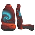 thumbnail image 3 of Easy to Install Car Universal Seat Cover, Abstract Orange Swirl Fractal Four Seasons Universal Front Seat Cover, 2-Piece, 3 of 8