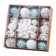 thumbnail image 1 of Juego de adornos navideños con bolas colgantes, adornos navideños creativos, decoración navideña para fiestas temáticas, hoteles y vacaciones. Azul Blanco, 1 of 10