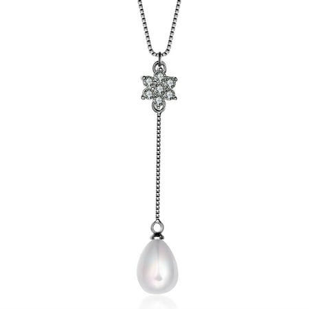 Linked Long Necklace - Aventura Jewellery Petite Long Lined Cultured Pearl Necklace