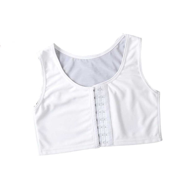 Sonducket Chaleco moldeador de senos, camiseta sin mangas estirable, ropa interior elástica, corsé reforzado con vendaje reforzado, ropa para Prendas para la parte del cuerpo Blanco METRO