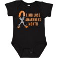thumbnail image 3 of Inktastic Limb Loss Awareness Prosthetic Leg and Arm Orange Ribbon Boys or Girls Baby Bodysuit, 3 of 5