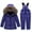 Purple, variant on ZCFZJW Toddler Girl Snowsuit Two Piece Kids Solid Color Thickening Down Jacket Winter Hooded Warm Fuzzy Coat +Long Snow Bib Pants Kids Windproof Skiing Suit Black 3 Years