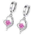 thumbnail image 4 of Sonducket 1 par de pendientes de aro para novia, joyería de boda, regalo personalizado, rosa Rosado 5Conjunto, 4 of 6