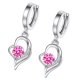 thumbnail image 2 of Pendientes de aro con colgante de corazón Qarigey rosa AP010500-03B, 2 of 6