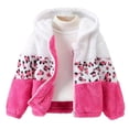 thumbnail image 3 of Hotiary 2-8Y Girls Winter Warm Fleece Hooded Jacket Toddler Girl Casual Long Sleeve Zipper Leopard Pattern Fuzzy Jackets Coats Outerwear, 3 of 9