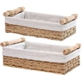 thumbnail image 1 of 2 cestas tejidas de papel con cuerda, cajas de almacenamiento de maquillaje, organizador de dormitorio, 1 of 6