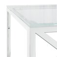thumbnail image 3 of vidaXL Table Basse 43.3"x17.7"x17.7 Pouces en Acier Inoxydable et Verre, 3 of 4