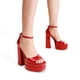 thumbnail image 5 of Sandalia DREAM PAIRS SDHS2324W Roja con Tacón de 14 cm y Plataforma, 5 of 5
