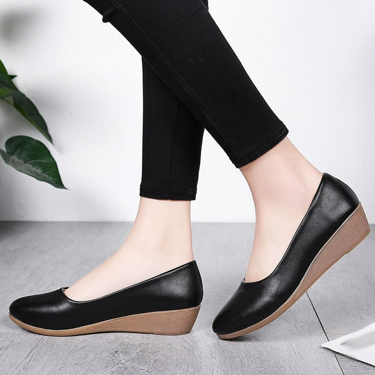 Comfortable wedge heels for work discount