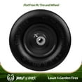 thumbnail image 4 of WOLF PACK 2 Pack 11x6.00-5 Flat Free PU Tire and Wheel, Smooth Tread Tire for Zero Turn Mowers, 5.875" Centered Hub and 3/4" Bushings Size, 400lbs Capacity, Universal Fit Adapter Kit included, 4 of 6
