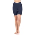 thumbnail image 2 of ClothingAve. Womens High Waist Stretch Active Bermuda Biker Shorts Navy X-Large, 2 of 7