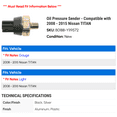 thumbnail image 2 of Oil Pressure Sender - Compatible with 2008 - 2015 Nissan TITAN 2009 2010 2011 2012 2013 2014, 2 of 2