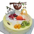 thumbnail image 4 of 4pcs Sloth Cake Topper Set Creative Decor Cake Insert for Birthday Party Festival, 4 of 9
