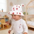 thumbnail image 6 of Xfvqtps Baby Summer Sun Hat Infant Toddler Boys Girls Bucket Hat Lace up Cute Print Ear Wide Brim Beach Breathable Sun Protection Hat, 6 of 9