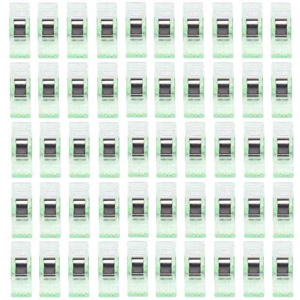 Agiferg 50 PCS Clear Sewing Craft Quilt Binding Plastic Clips Clamps Pack GN