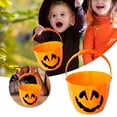 thumbnail image 1 of Halloween Decorations Pumpkin Bucket With Glowing Eyes For Party Candy Storage And Home, 1 of 3