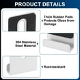 thumbnail image 3 of 8Pcs Metal Mirror Holder Clips, Large Mirror Hangers with Screws, White, 3 of 6