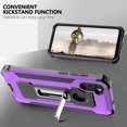 thumbnail image 3 of for Samsung A11 Case Rugged Military Dual Layer Heavy Duty Galaxy A11 Case with Screen Protector TPU Bumper Full Protection Metal Kickstand Shockproof Case for Samsung Galaxy A11,Purple, 3 of 7