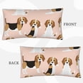 thumbnail image 3 of Easygdp Beagle Dog On Brown Envelope Closure Pillowcase - 20x36in, Queen Pillowcase, Breathable, Stain-Resistant, Wrinkle-Free, 3 of 9