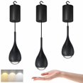 thumbnail image 1 of FSLiving Semi Flush Mount, 7W COB LED Hand-Sweep Control Hanging Lamp Farmhouse Matte Black Adjustable Height Island Light Fixture Stepless Dimming for Bedroom Dining rooms Billboards ,3 Lights, 1 of 7