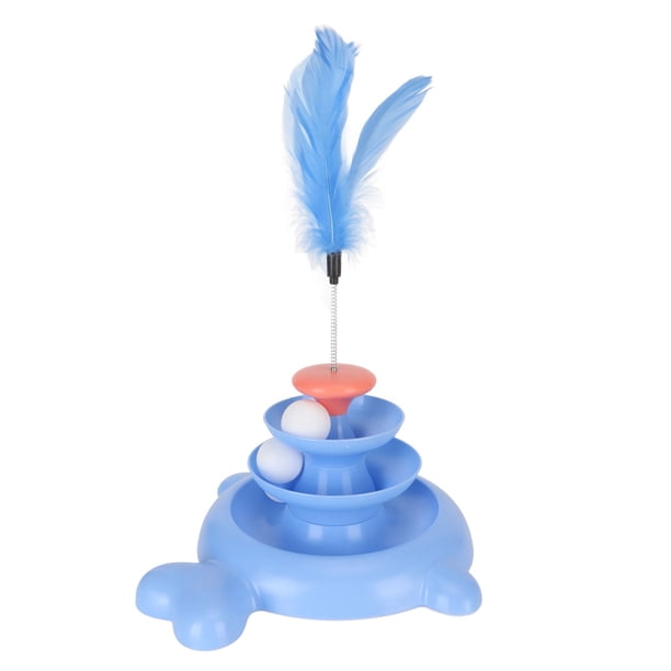 Rompecabezas Interactivo Para Gatos ANGGREK Juguete de torre de bolas 3 Pistas Desmontables