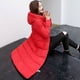 thumbnail image 3 of Chaqueta de algodón para mujer, chaqueta de algodón con plumón, chaqueta de algodón con capucha hasta la rodilla para mujer, 3 of 5
