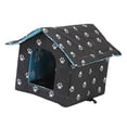 thumbnail image 3 of Nido para gatos, cama para dormir, casa para mascotas, caseta para gatos resistente a la intemperie, cama plegable para dormir para mascotas, refugio negro S, 3 of 8