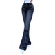 thumbnail image 4 of SAYOO Pantalones de campana de denim femenino con hebilla de cinturón y cintura alta retro SAYOO  moda, 4 of 10