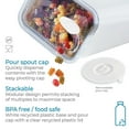 thumbnail image 2 of iDesign Recycled Plastic XL Dry Goods Kitchen Canister with Airtight Lid – 4200mL, White, 2 of 7