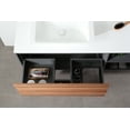 thumbnail image 5 of Goreme 48" Walnut and Dark Gray Oak Wall Mount Bathroom Vanity, Open Shelf, 5 of 10