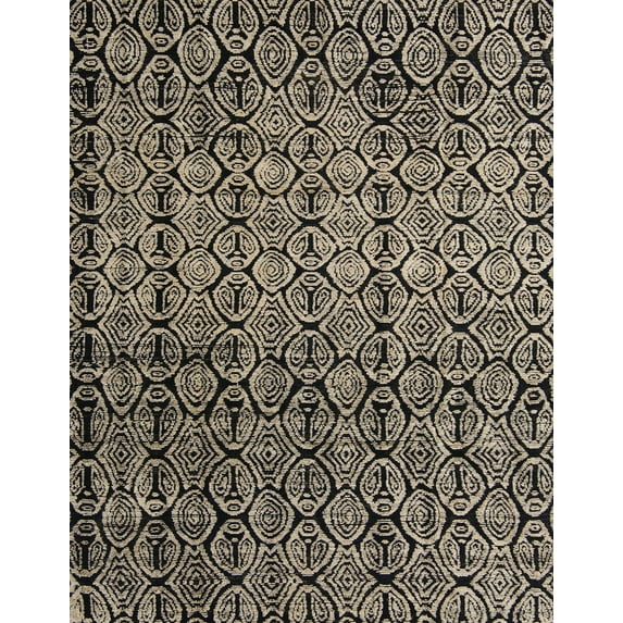 Ahgly Company Indoor Rectangle Abstract Light French Beige Brown Abstract Area Rugs, 8' x 10'