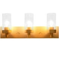 thumbnail image 1 of Costway 3-Light Vanity Lamp Gold Finish Clear Glass Shade Bathroom Fixture UL, 1 of 10
