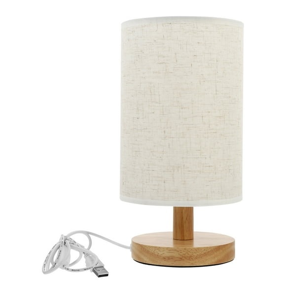 GOOHOCHY Lámpara de madera con pantalla, luz sencilla para dormitorio, luz de noche, adornos