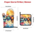 thumbnail image 2 of Fotbe Colorful Fishing Boats for 4Pcs Oven Mitts and Pot Holders, 500℉ Heat Resistant Oven Mitts , Non-Slip Silicone Surface Safe for Baking, Cooking, BBQ, 2 of 6
