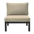 thumbnail image 5 of LeisureMod 4-Piece Patio Chair Upholstered in Polyester Sofa with Removable Cushion Covers and Powder-Coated Aluminum Frame for Modern Home, Backyard Garden Hamilton Collection in Beige, 5 of 11