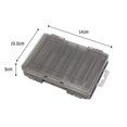 thumbnail image 2 of 14/12 Compartments Double-Sided Fishing Lure Hook Tackle Box Visible Hard Plastic Clear Fishing Lure Bait Squid Jig Minnows Hooks Accessory Storage Case Container, 2 of 5