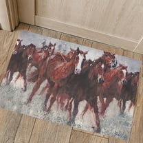 Running Horses Indoor Outdoor 34x20 Rug